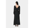 Forcast Women's Louise Open Sleeve Maxi Dress - Black