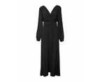 Forcast Women's Louise Open Sleeve Maxi Dress - Black