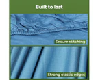 Dreamz Bamboo Sheet Set Fitted Pillowcase Single Size Blue 3PCS Set