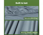 Dreamz Bamboo Sheet Set Fitted Pillowcase Double Size Grey 4PCS Set