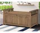 ALFORDSON Outdoor Storage Box Wooden Garden Bench Chest Tool Sheds Brown L