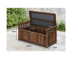 ALFORDSON Outdoor Storage Box Wooden Garden Bench Chest Tool Sheds Charcoal L