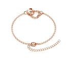 Rose Gold Interlocking Heart and Ring Bracelet Embellished with Swarovski® Crystals