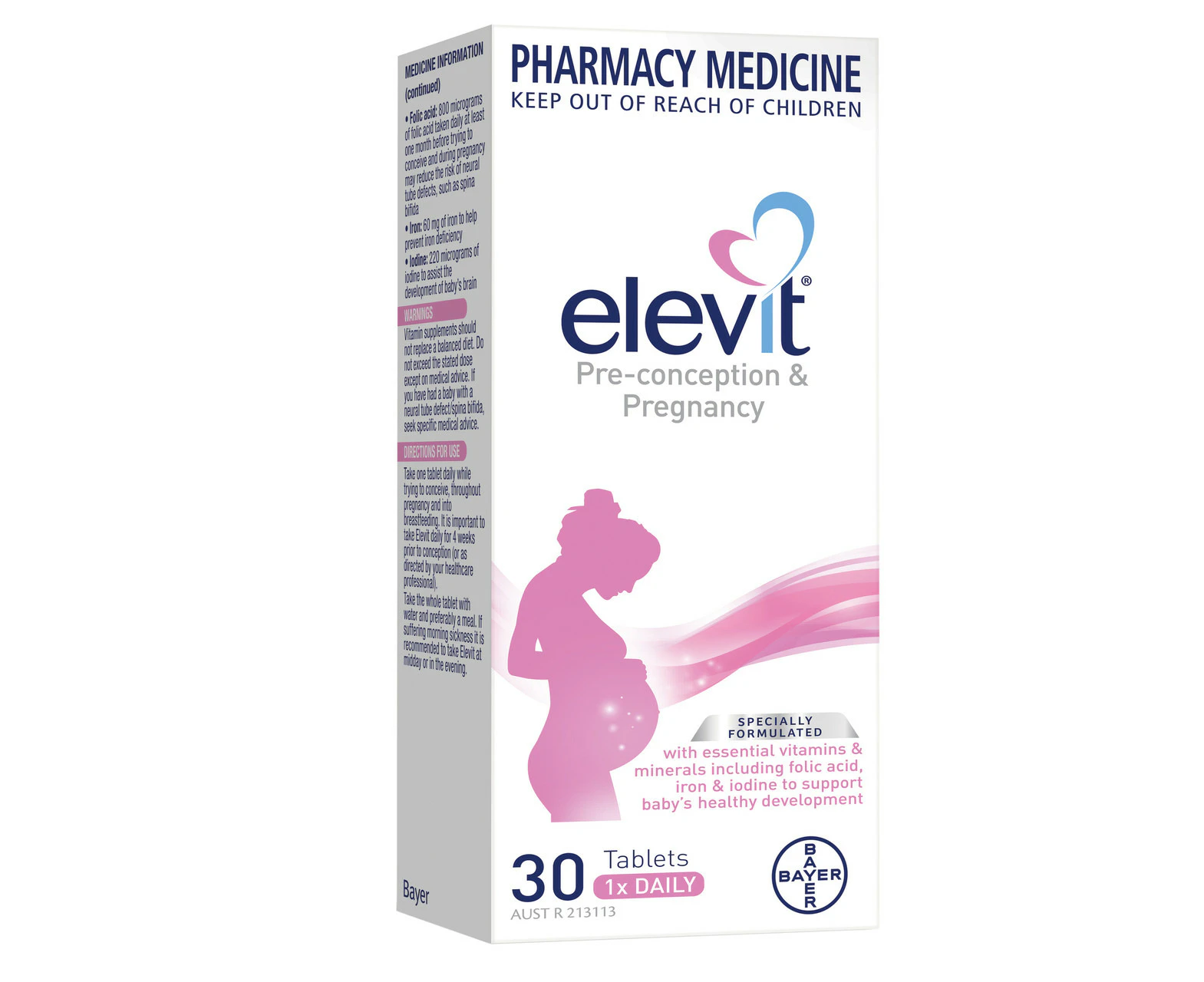 Elevit Pre-conception and Pregnancy Multivitamin Tablets 30 pack (30 days)