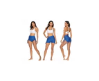 Azura Exchange Blue Butt Lifting High Waist Yoga Shorts - Blue