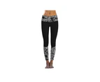 Azura Exchange Black Mercury Printed Details Leggings Yoga Pants - White