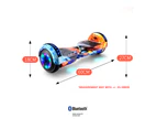 6.5" Hoverboard Bluetooth Speaker LED Self Balancing Scooter [Colour: Ice & Fire]