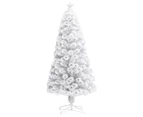 Artificial Pre-lit Christmas Tree White 120 cm Fibre Optic