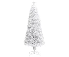 Artificial Pre-lit Christmas Tree White 180 cm Fibre Optic