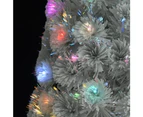 Artificial Pre-lit Christmas Tree White 120 cm Fibre Optic