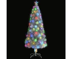 Artificial Pre-lit Christmas Tree White 180 cm Fibre Optic