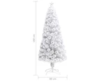 Artificial Pre-lit Christmas Tree White 180 cm Fibre Optic