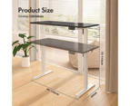 Advwin Standing Desk Electric Ergonomic Adjustable Height Sit Stand up Desk 120cm Black Splice Board Table Top+White Frame