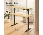 Advwin Standing Desk Electric Ergonomic Adjustable Height Sit Stand up Desk 140cm Oak Splice Board Table Top+Black Frame