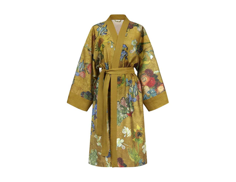 Bedding House x Van Gogh Van Gogh Partout des Fleurs Gold  Kimono Robe