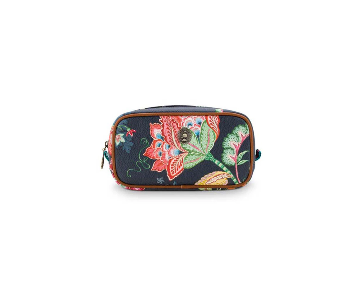 Pip Studio Blue Jambo Flower Small Square Beauty Bag