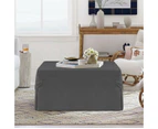Foldlux Ottoman Folding Guest Bed Sofa w Slip Cover & castors (London Dark Grey)