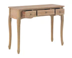 vidaXL Dressing Console Table with 3 Drawers Brown