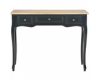 vidaXL Dressing Console Table with 3 Drawers Black