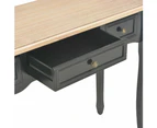 vidaXL Dressing Console Table with 3 Drawers Black