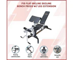 FID Flat Incline Decline Bench Press w/ Leg Extension