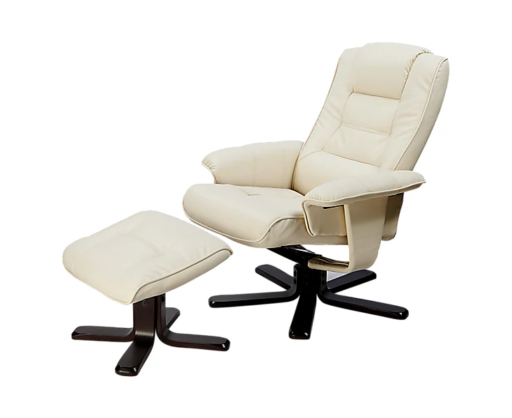 PU Leather Massage Chair Recliner Ottoman Lounge Remote