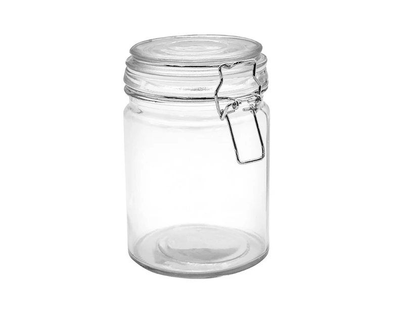 24 x GLASS JARS WITH CLIP LID 700mL | Kitchen Storage Jar Canisters Containers Airtight Canister Preserving Jar Food Storage Jar Container