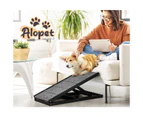 Alopet Dog Pet Ramp Adjustable Height Dogs Stairs Bed Sofa Car Foldable 70cm