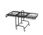 Levede 3 Tier Kitchen Trolley Cart Swivel Vegetable Storage Basket Shelf Rack