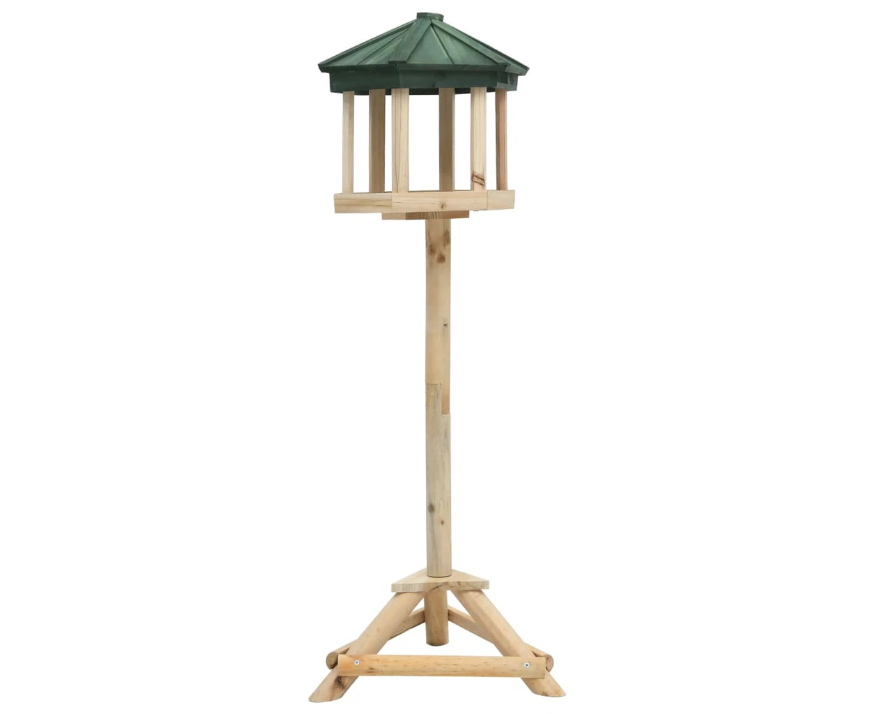 vidaXL Standing Bird Feeder Solid Firwood 33x110 cm