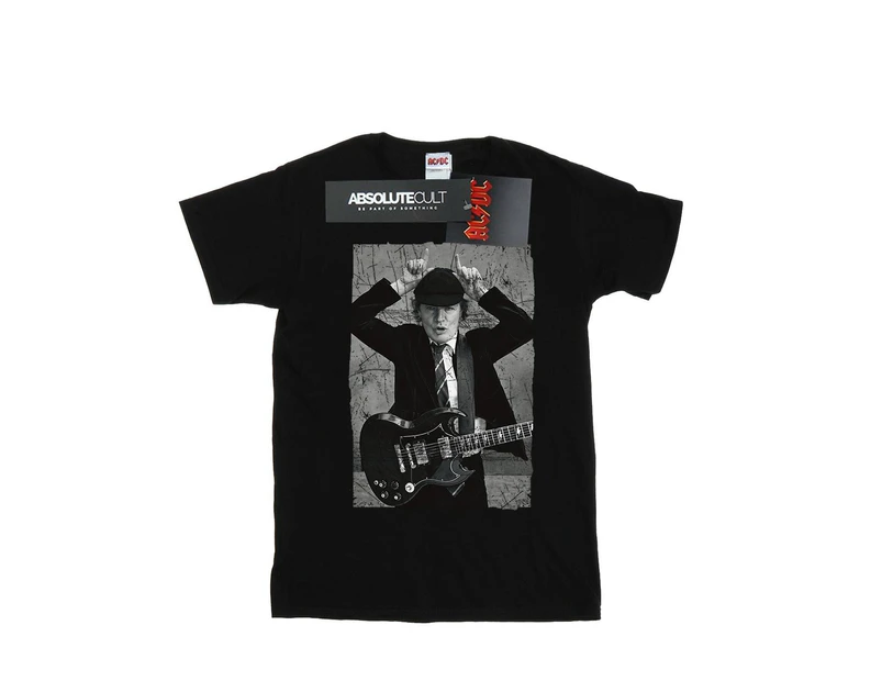 AC/DC Boys Angus Young Distressed Photo T-Shirt (Black) - BI3658