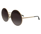 Dolce & Gabbana Black Gold Metal Frame Gradient Lens Sunglasses