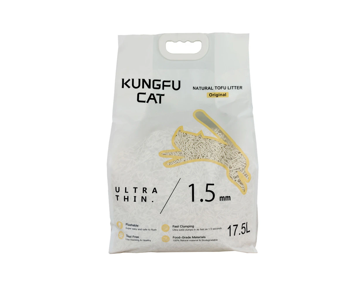 Kungfu Cat 17.5L/6.5kg Tofu Cat/Pet Litter Deodoriser Fast Clumping Original