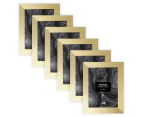 6x Unigift Noosa 15x20cm MDF/Glass Picture/Photo Frame Wall Hanging Display Gold