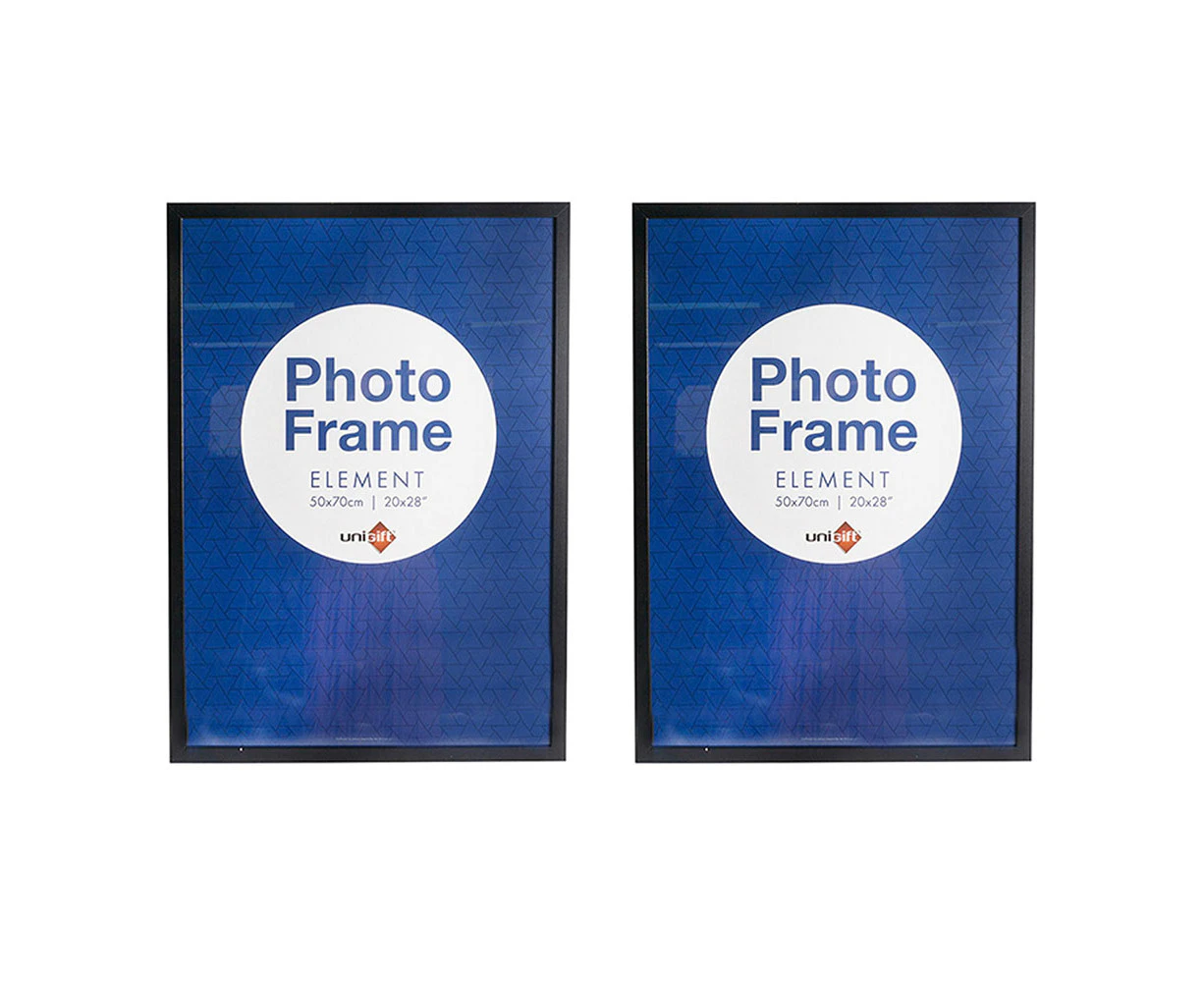 2x Unigift Element 50x70cm MDF/Glass Picture/Photo Frame Wall Hanging Assorted