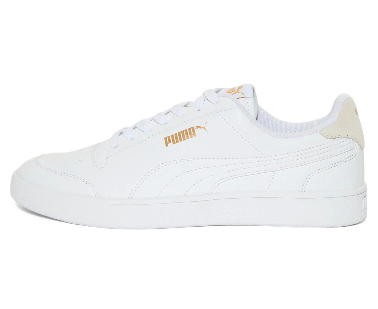 Puma Unisex Shuffle Sneakers - White/Team Gold