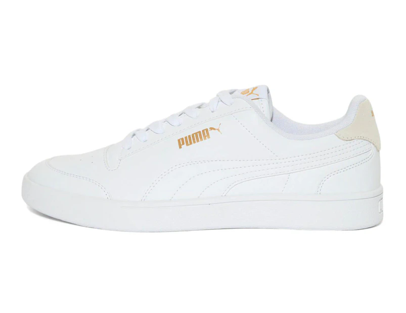 Puma Unisex Shuffle Sneakers - White/Team Gold