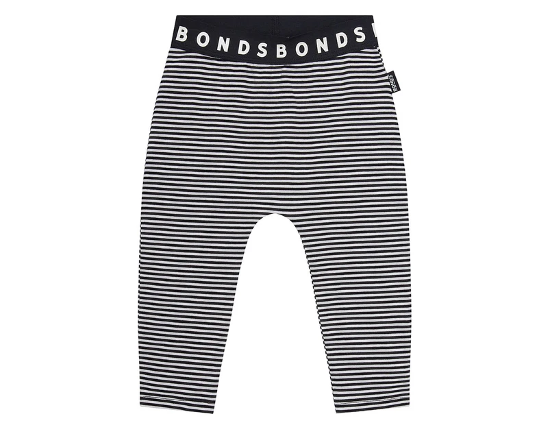 Bonds Baby Stretchies Striped Leggings / Tights - Black/White