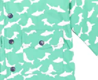Korango Boys' Shark Colour Change Raincoat - Green