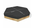 Sandbox Cover, Dustproof Protection Beach Sandbox Canopy Pool Cover Waterproof Sandpit Pool Cover(Black 140x110x20cm)
