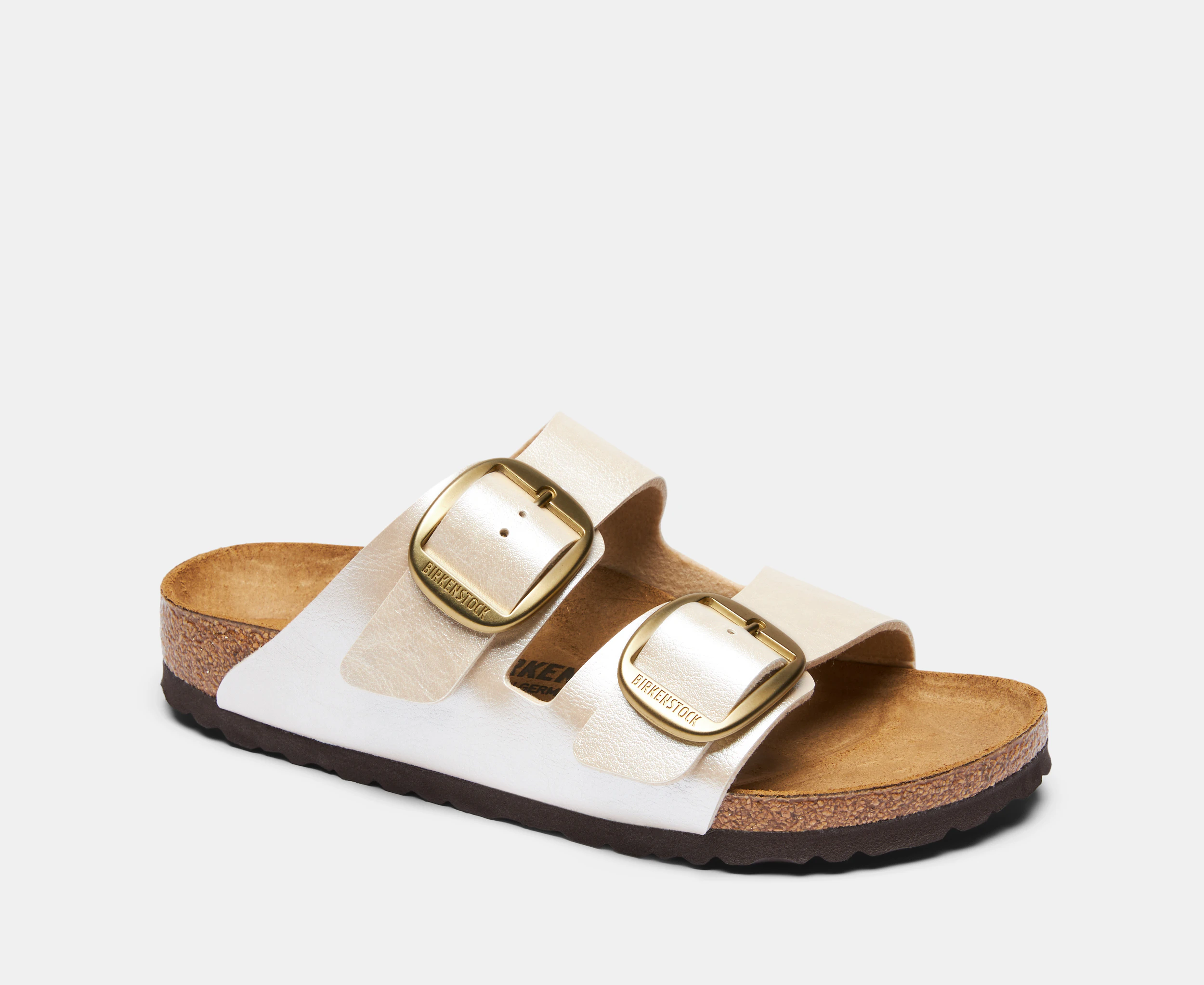 Birkenstock Women's Arizona Big Buckle Narrow Fit Sandals - Graceful Pearl White