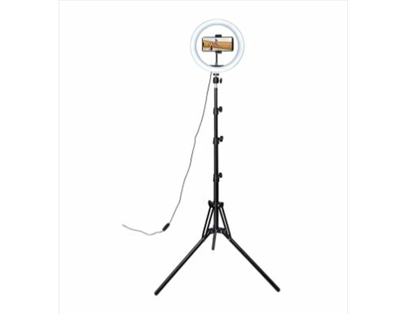 10 Led Selfie Ring Light With 1.6m Tripod Stand Phone Holder Photo Live Makeup