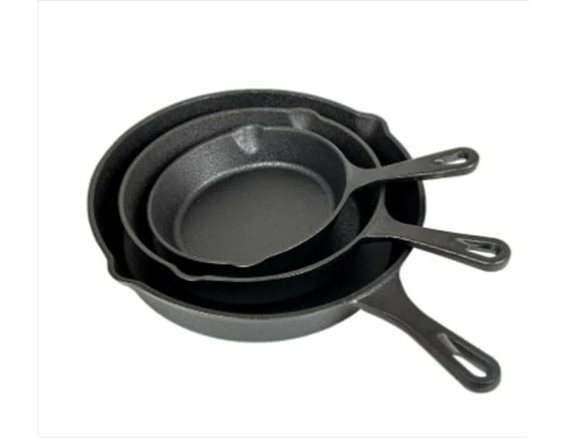 4 Pcs Cast Iron Skillet Set