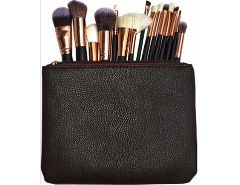 Soft 15Pcs Pro Face Powder Makeup Brushes Set Eyeshader Blending Highlight Tools