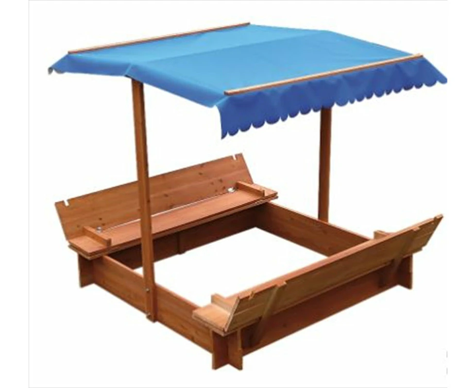 Kids Wooden Toy Sandpit with Canopy