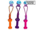 2 x Chompers 40cm Rope w/ Bone Dog Toy - Assorted (Randomly Selected)