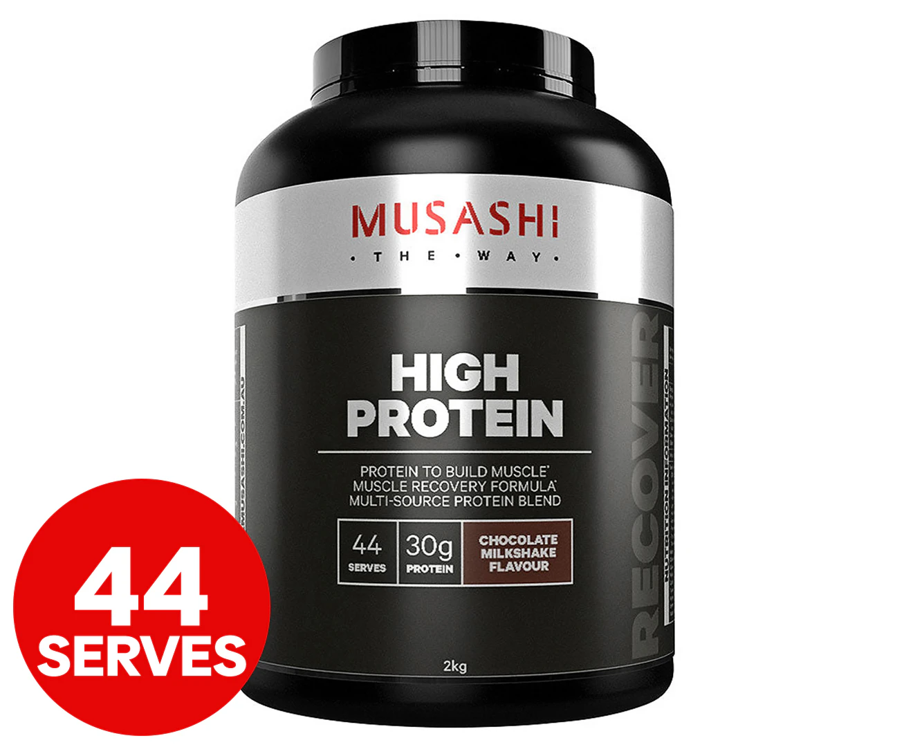 Musashi High Protein Powder Chocolate Milkshake 2kg / 44 Serves