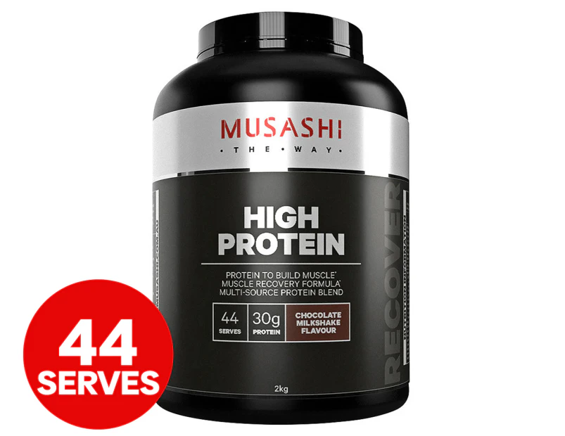 Musashi High Protein Powder Chocolate Milkshake 2kg / 44 Serves