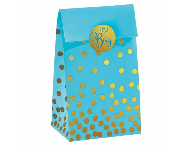 It's A Boy Paper Treat Bags With Foil Seals (Pack of 20)