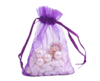 Organza Bag Sheer Bags Jewellery Wedding Candy Packaging Sheer Bags 13*18 cm - Dark Purple
